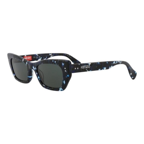 New Authentic Kenzo Unisex Cat Eye Blue Blue Green Fashion Designer Sunglasses - Picture 1 of 4